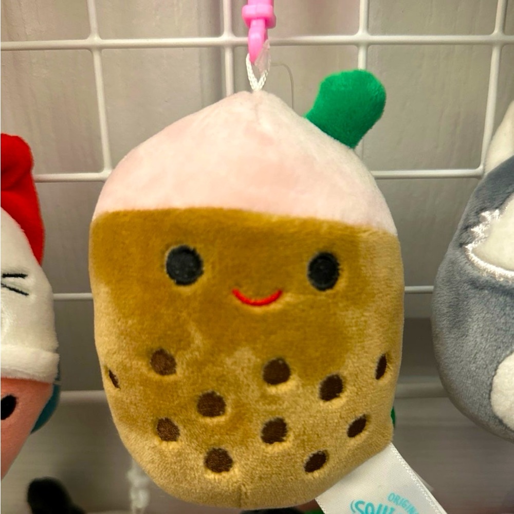 (NWT) Bernice the boba tea squishmallow clip